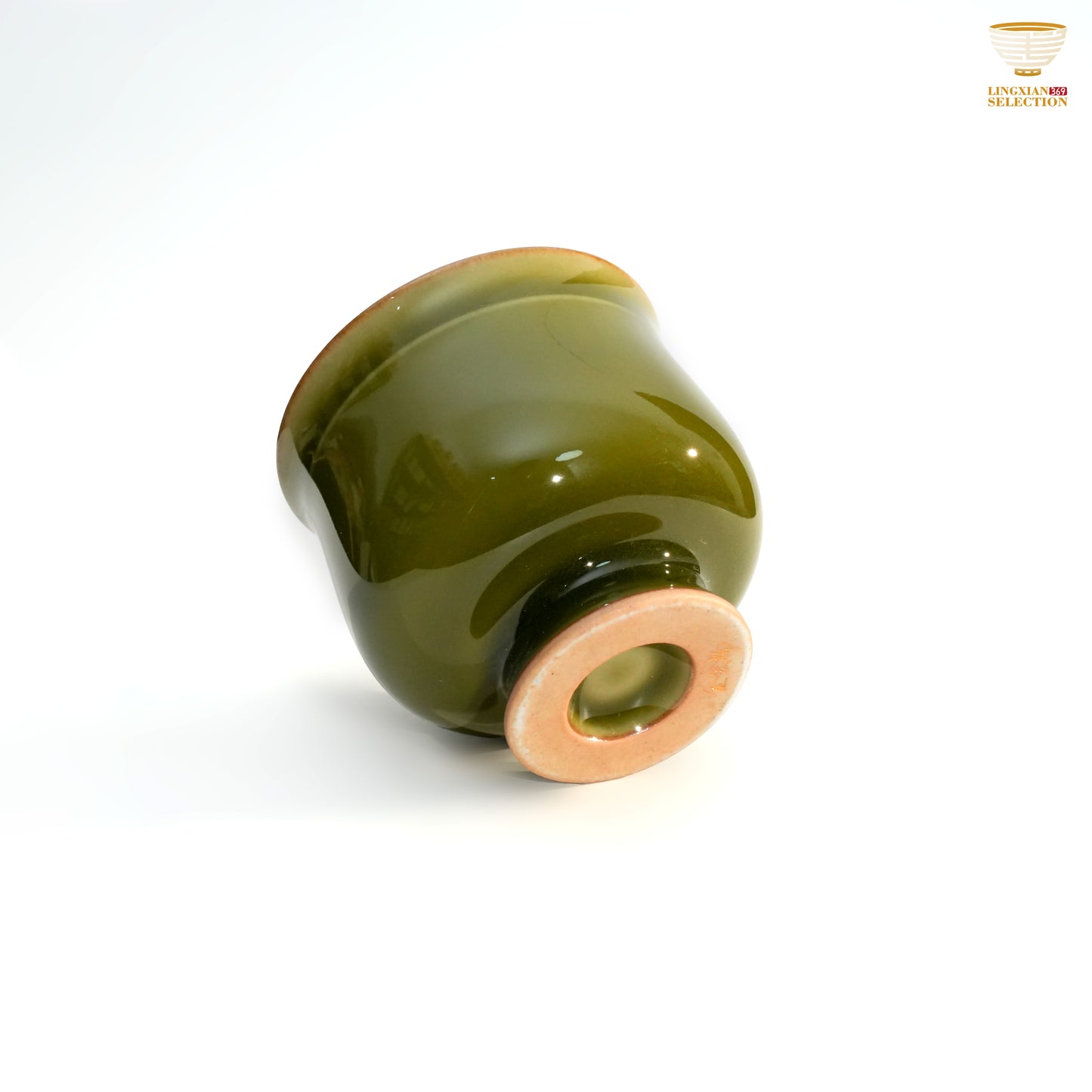 Jin Hongyang · Plum-Green Series Teacup|Elegant Official Glaze · Handcrafted Artistry · Timeless Heritage Revived · A Curated Choice for the Tea Table