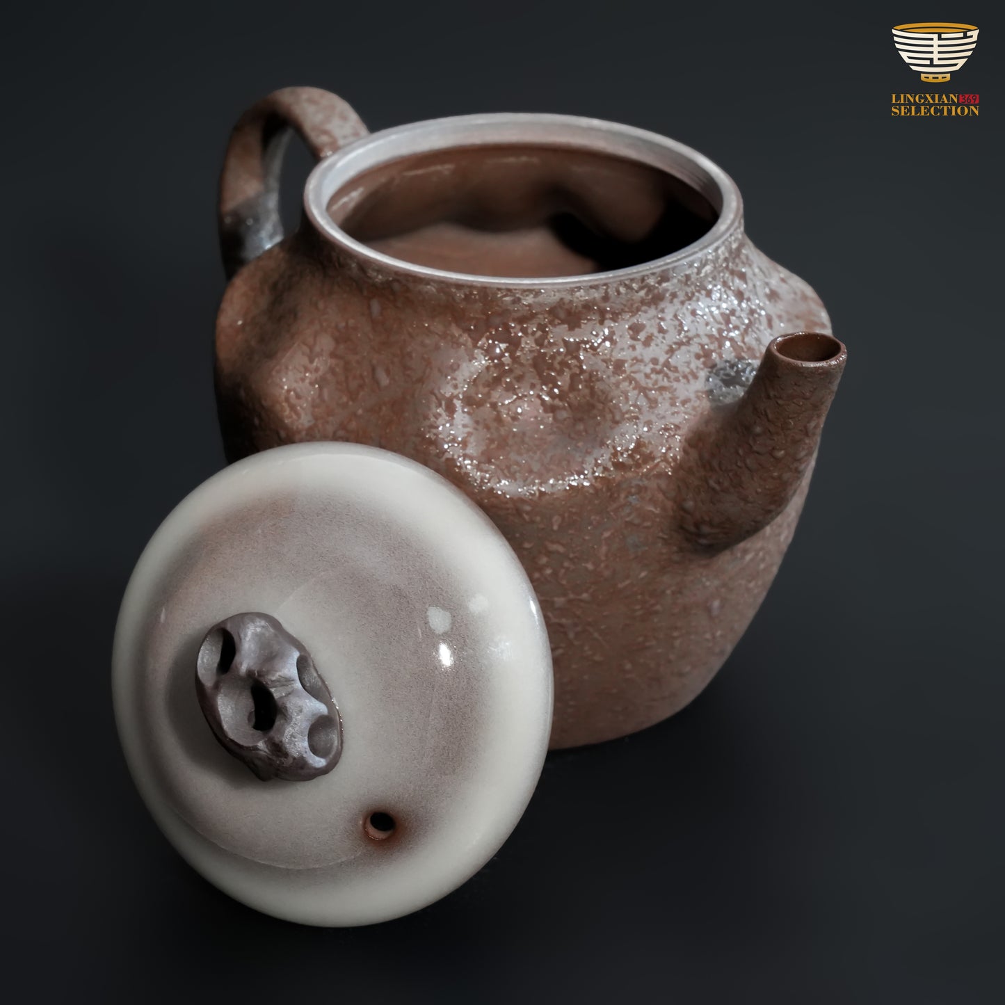 【Wu Jun Handmade Celadon Stone-Texture Teapot And Quick Pot】Original Handcrafted · High-Fired Celadon · Rock-Inspired Finish · Premium Tea Brewing Vessel