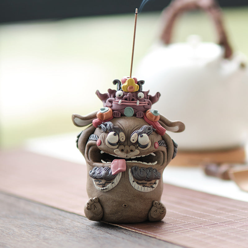 Blessings Aplenty – Fortune Lion Tea Pet & Incense Holder | Traditional Chinese Gift
