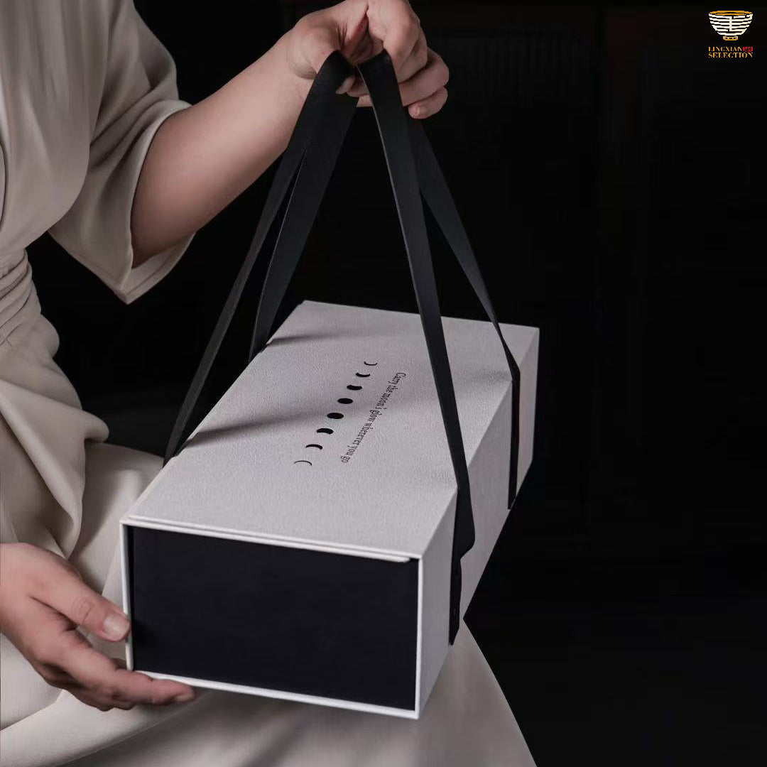Wu Junjie · “Moon Gazing” Tea Set | Handmade Celadon Teapot & Cups Gift Box · Elegant Gongfu Teaware · Perfect for Gifting