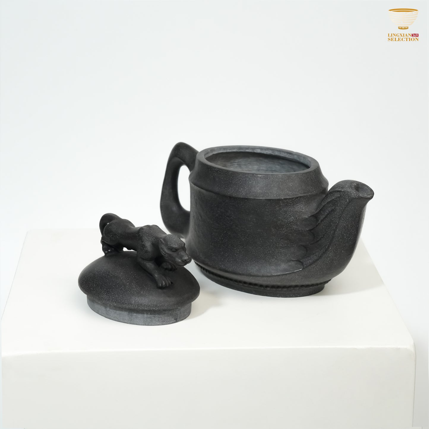 【Hunan An Hua Tillite Stone Leopard Teapot】 Glacial Rock Teapot |Hand-Carved Natural Stone|Water Purification Effect|Translucent Texture|Oriental Tea Aesthetic