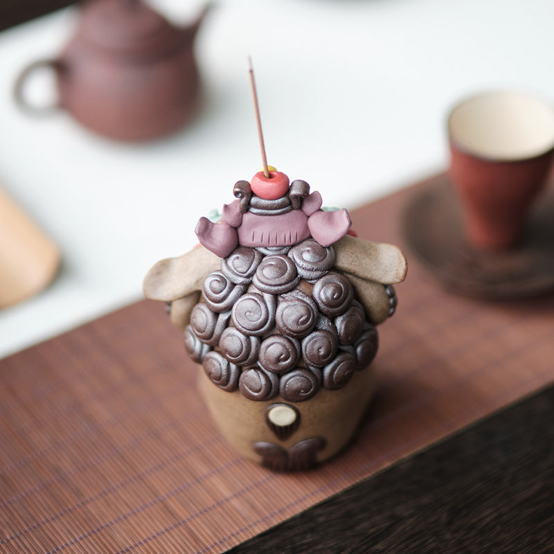 Blessings Aplenty – Fortune Lion Tea Pet & Incense Holder | Traditional Chinese Gift