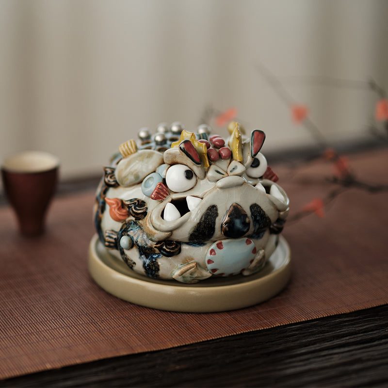 Handcrafted Jingdezhen Fortune Toad Incense Burner – Original Ceramic Design | Chinese Incense Art & Cultural Gift