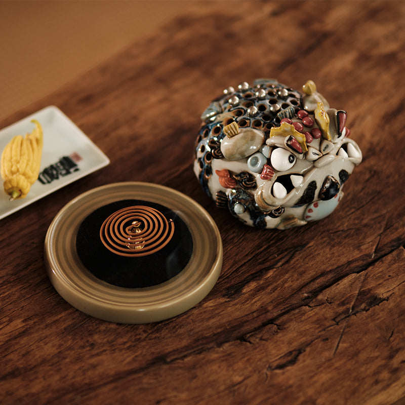 Handcrafted Jingdezhen Fortune Toad Incense Burner – Original Ceramic Design | Chinese Incense Art & Cultural Gift