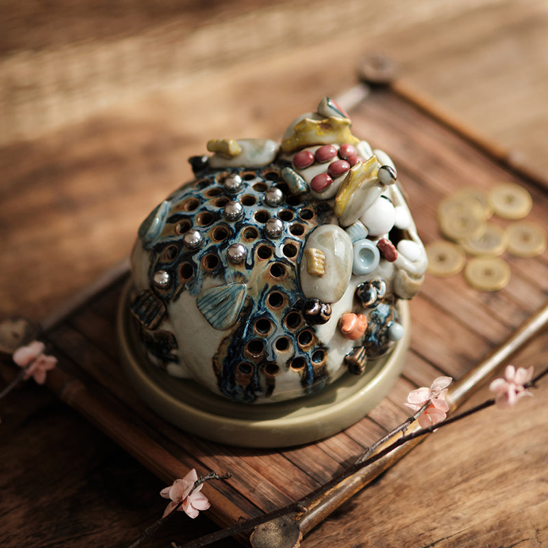 Handcrafted Jingdezhen Fortune Toad Incense Burner – Original Ceramic Design | Chinese Incense Art & Cultural Gift