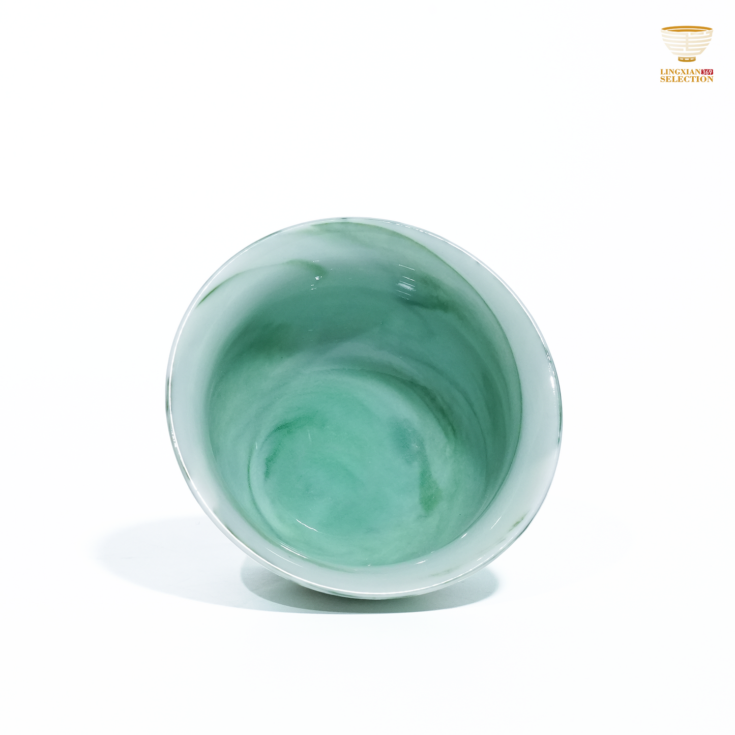 Liao Xinliang Celadon Marbled Teacup | Handmade Celadon Art Tea Ware | Elegant Textured Chinese Tea Set