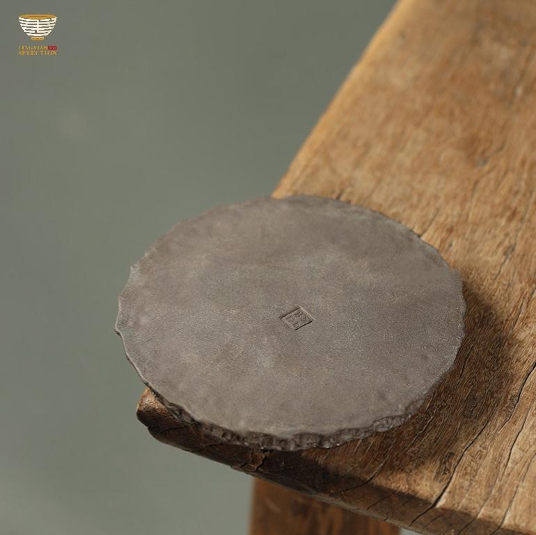 Handmade Taihu Lake Stone Plate/Pot Holder Aged Rock-Mineral Plate/Pot Holder Home & Office Use Tea Room Display