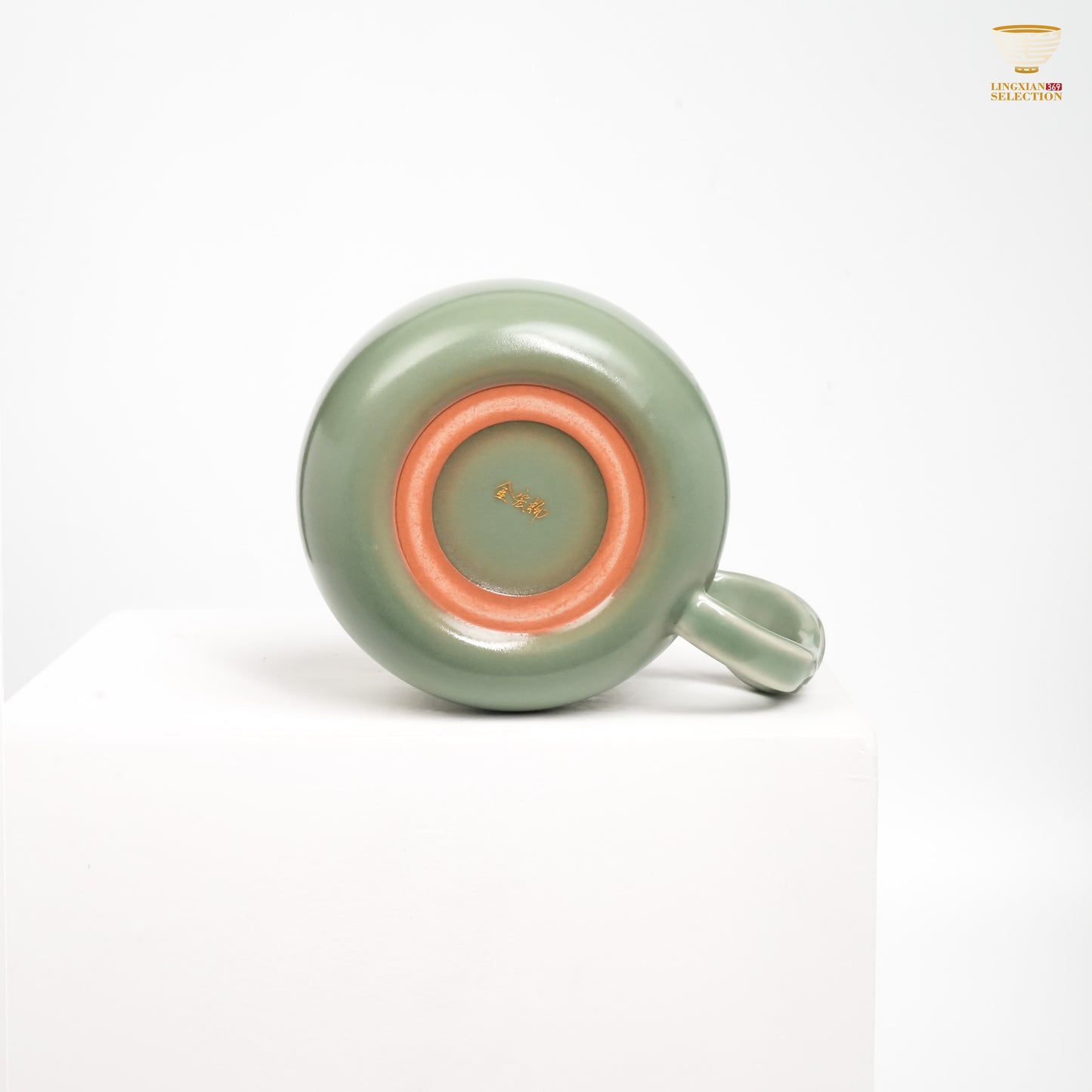 Jin Hongyang · Celadon Bean-Green Fox Handle Mug|Graceful Design · Refined Celadon Glaze · Handmade Elegance · Whimsical Charm