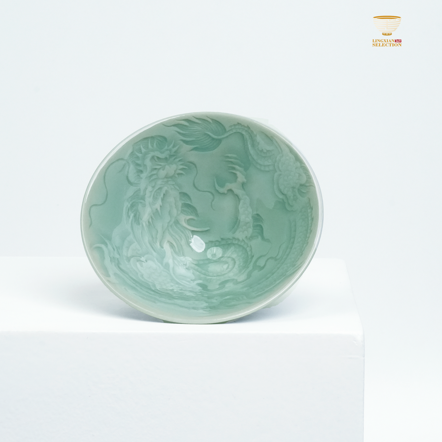 【Longquan Celadon by Liao Xinliang · Dragon Teacup |A Masterpiece of Craftsmanship & Tea Aesthetic Collection】