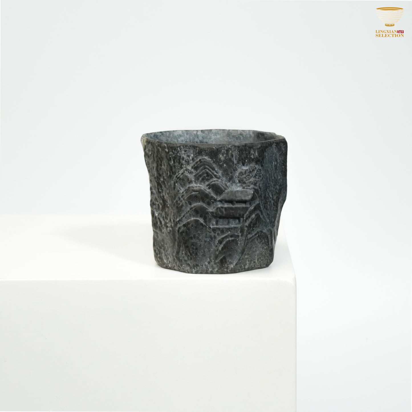 【Hunan Tillite Stone Landscape Cup 】|Natural Stone Material · Hand-Carved Craftsmanship · Distinct Rock Texture · A Refined Choice for Tea Aesthetics