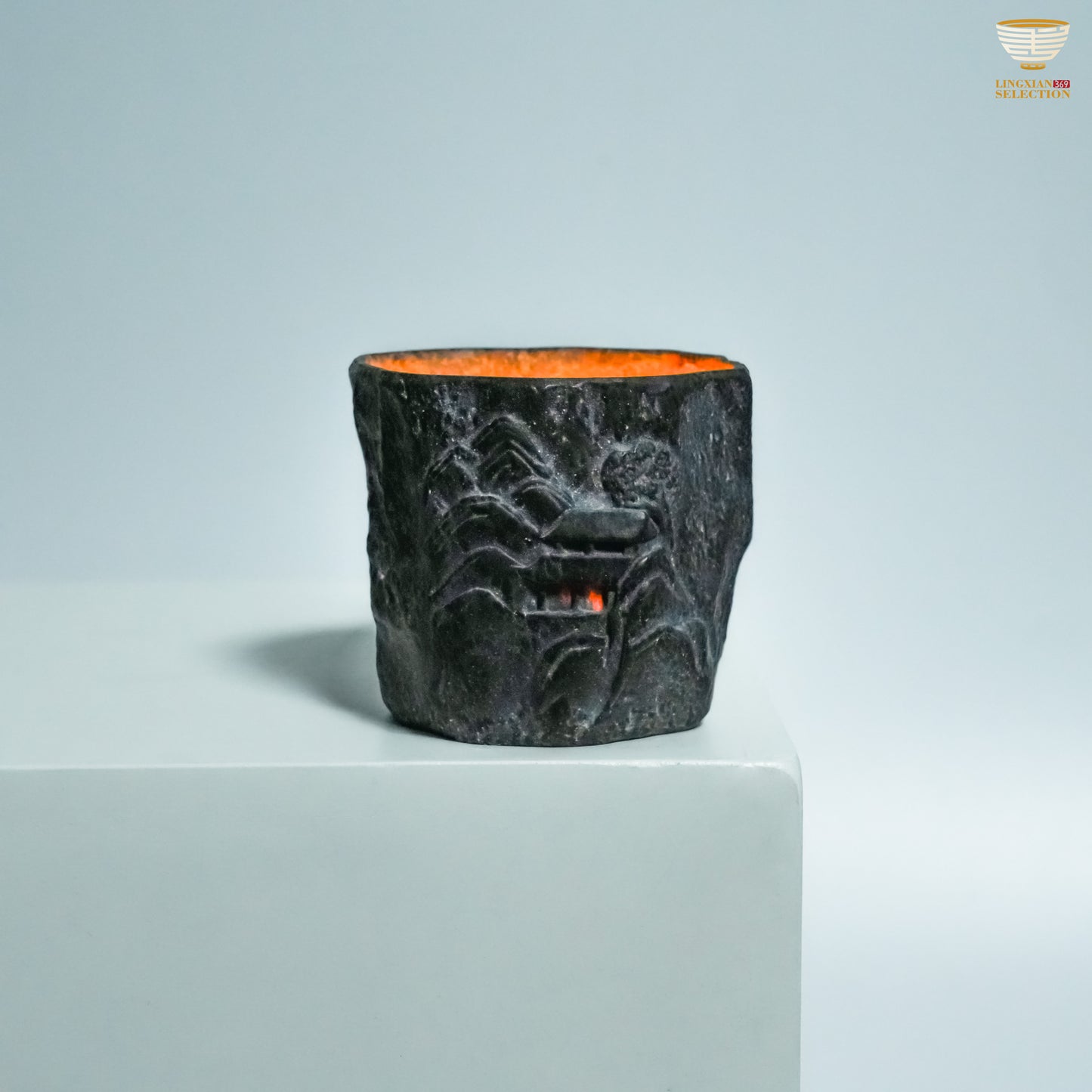 【Hunan Tillite Stone Landscape Cup 】|Natural Stone Material · Hand-Carved Craftsmanship · Distinct Rock Texture · A Refined Choice for Tea Aesthetics