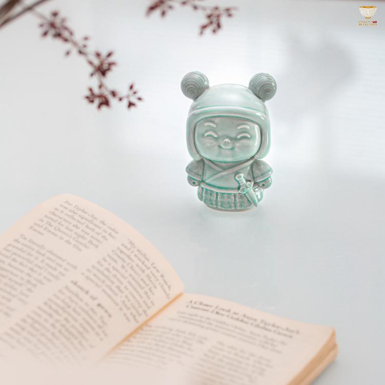 【Tu Renzhai Five Elements Mini Buddy · Longquan Celadon Figurine | Cultural Creative Toy · Chinese Style Gift Set · Adorable Lucky Guardian】