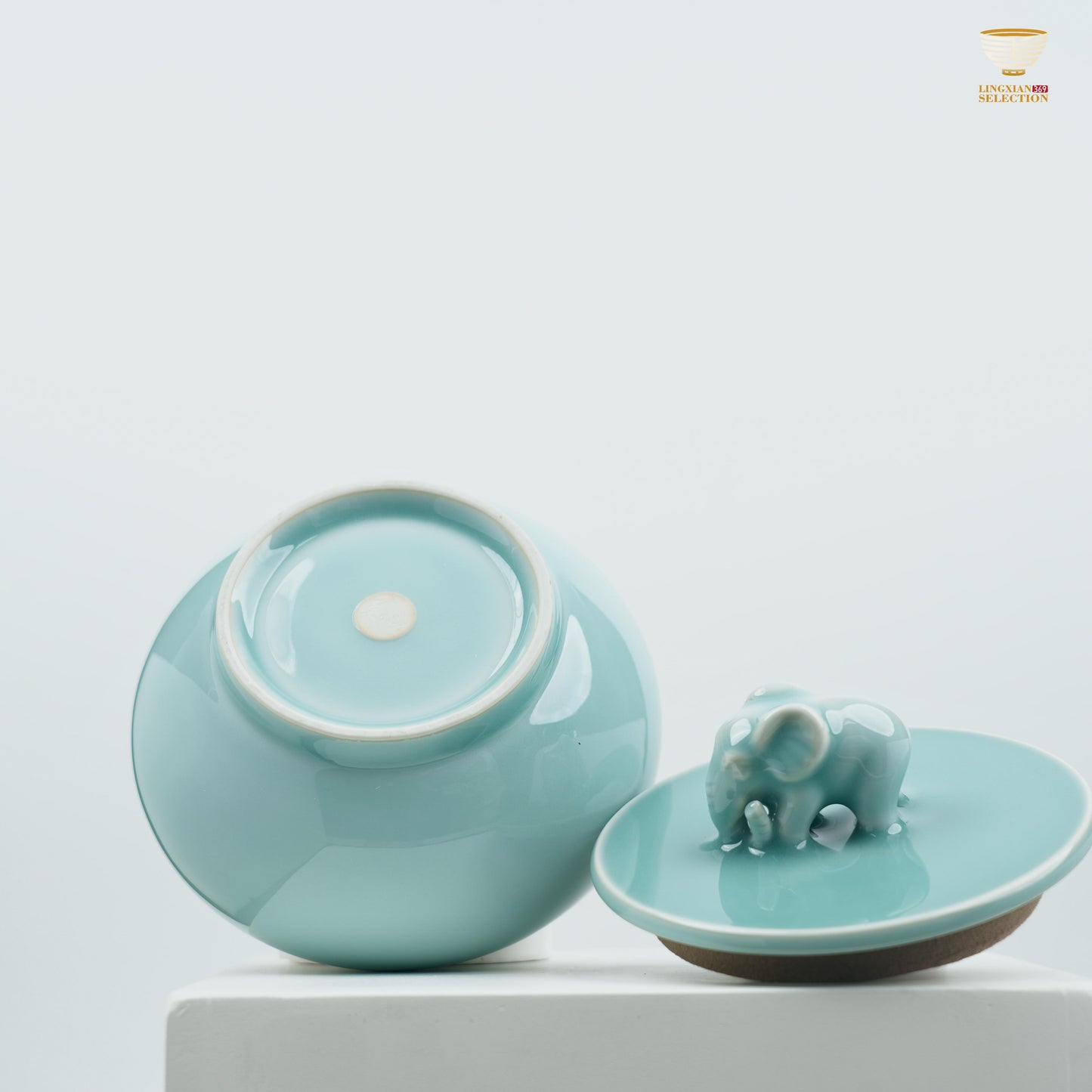 【Celadon Swan-Lid Tea Caddy/Tea Jar From Lei Huixian】 – Handcrafted Porcelain Jar with Artistic Animal Design | Elegant & Airtight Storage for Loose Leaf Tea