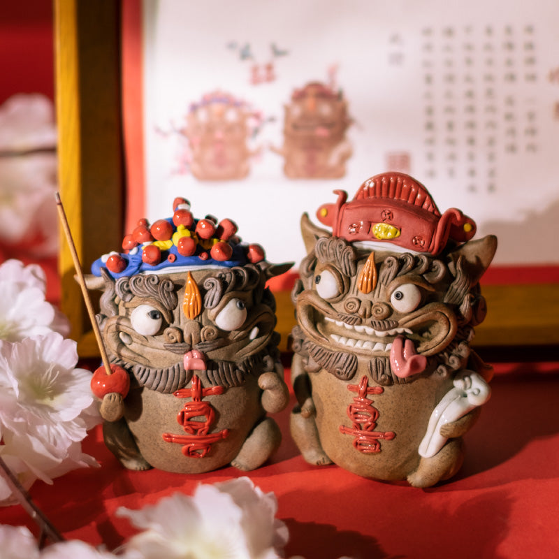 Bride & Groom Tea Pet Set – Elegant Wedding Gift for Couples | High-End Chinese Cultural Decor (Set of 2)