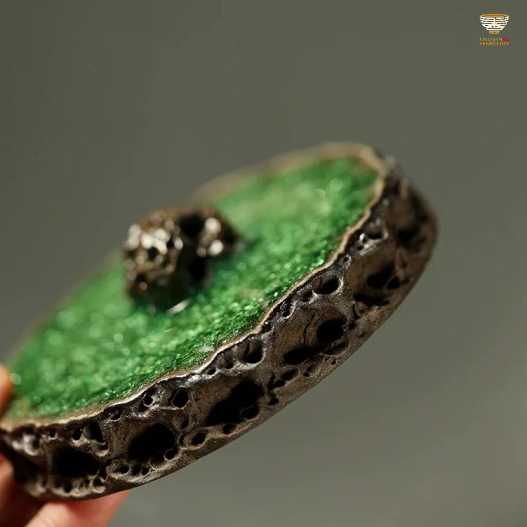 Handmade Taihu Lake Stone Incense Holoder Aged Rock-Mineral Incense Holoder Collector’s Choice For Ceramics Collectors