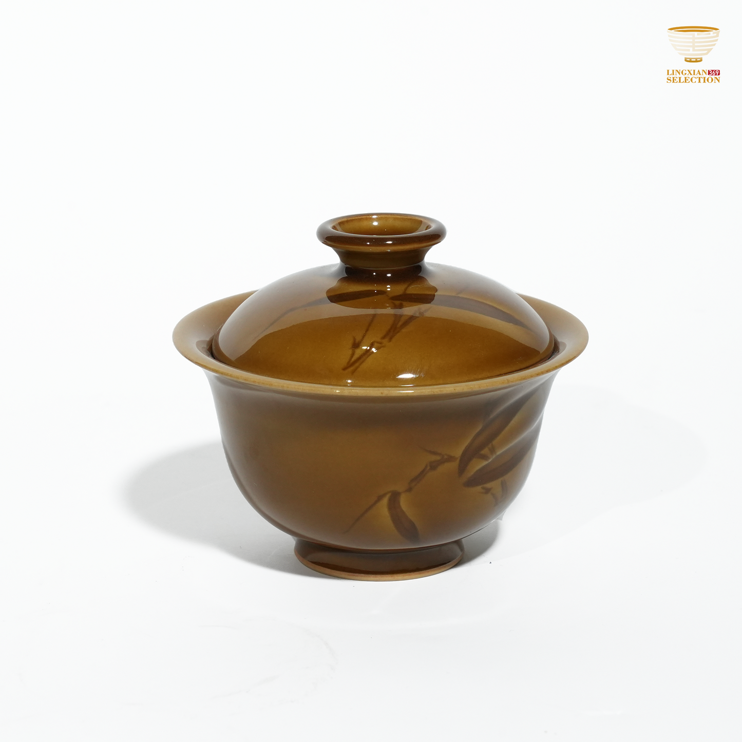 Liao Xinliang "Autumn Waters" Bamboo Gaiwan | Celadon Art Ceramic Cup | Handmade · Minimalist & Elegant Drinking Cup