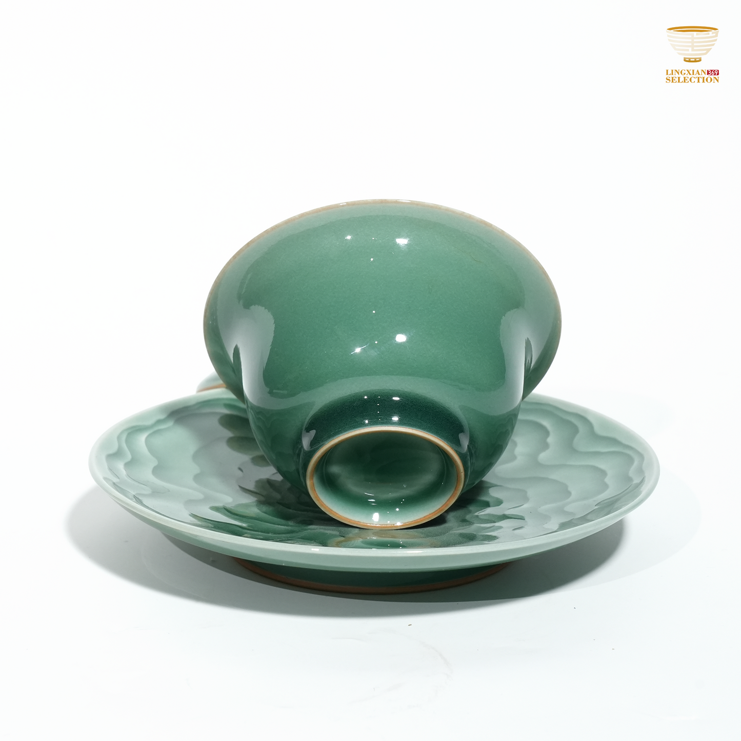 Longquan Celadon by Liao Xinliang · Endless blessings and prosperity Gaiwan |A Masterpiece of Craftsmanship & Tea Aesthetic Collection