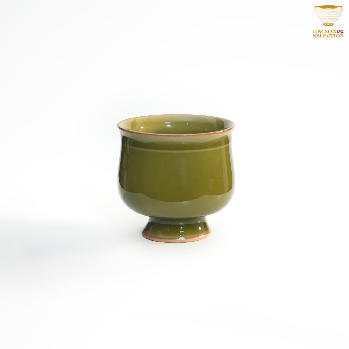Jin Hongyang · Plum-Green Series Teacup|Elegant Official Glaze · Handcrafted Artistry · Timeless Heritage Revived · A Curated Choice for the Tea Table