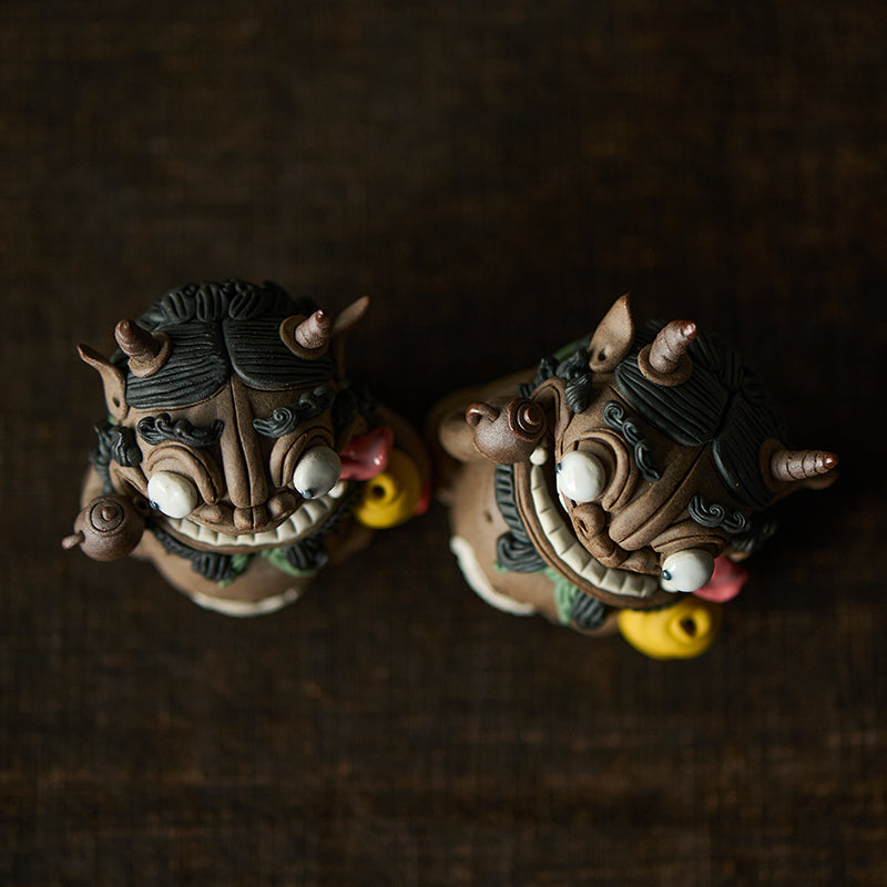 Pixiu Tea Boy Figurine – Tea Pet & Stick Incense Holder | Blessings of Fortune and Prosperity | Traditional Chinese Tea Gift