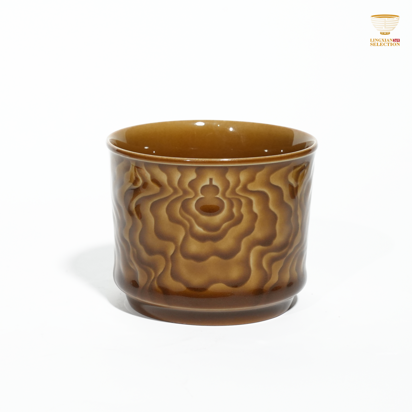 Liao Xinliang "Autumn Waters" Blessings Unending Horizon Teacup | Celadon Art Ceramic Cup | Handmade · Minimalist & Elegant Drinking Cup
