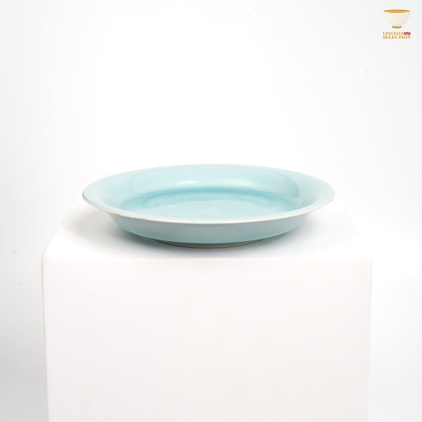 Jin Hongyang · Celadon Pink Blue Dragon, Soaring Crane & Auspicious Cloud Teapot Saucer|High-Temperature Firing · Embossed Relief Motif · Artisan Handcrafted · Elegant Gifting Choice