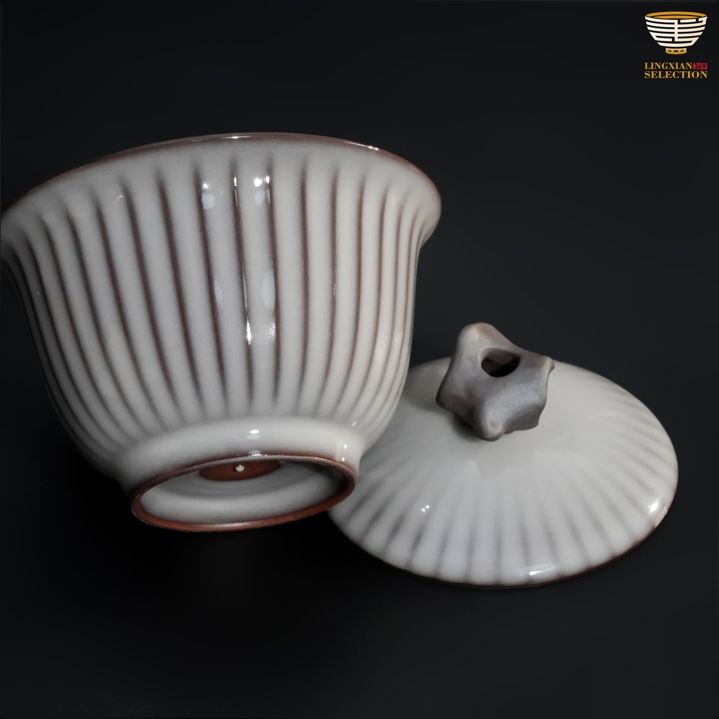 Wu Jun · “Nine Steady Points” Series Gaiwan – Stone Knob · Handcrafted Stability in Form
