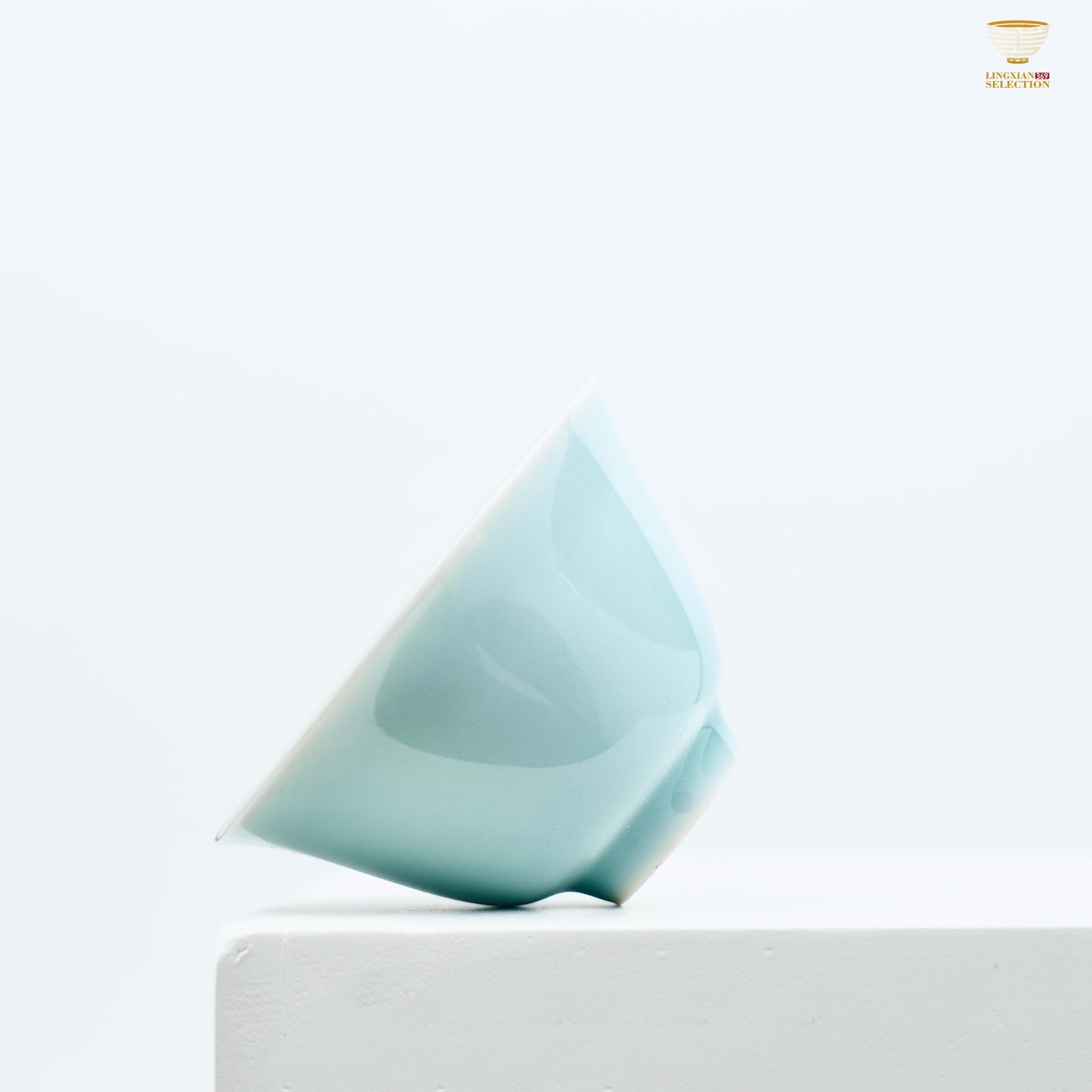 Celadon Relief Teacup by Lei Huixian | Glossy Jade-Like Glaze | Ideal for Daily Use or Gifting | Affordable Artisan Craft