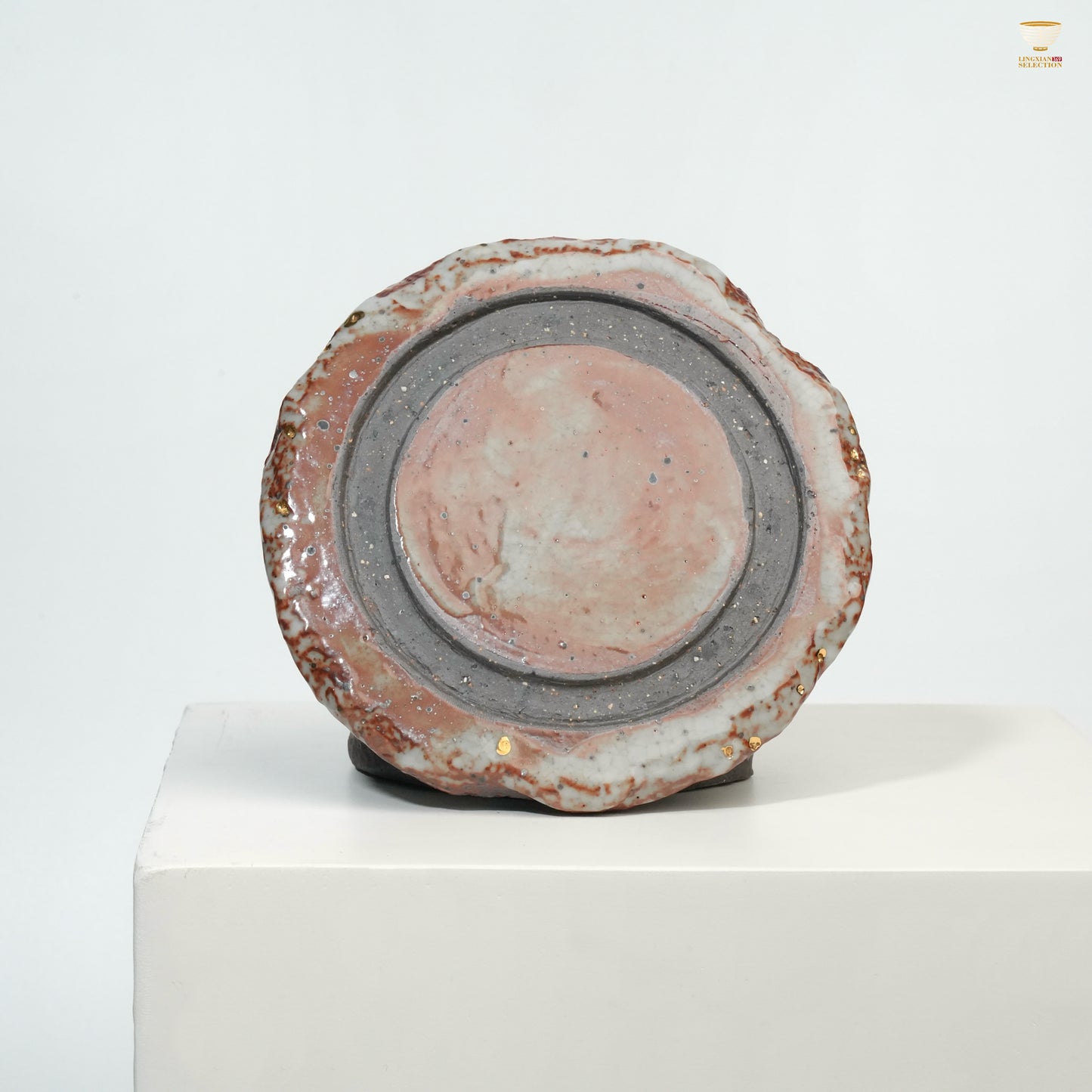 Gao Yue · Shino Ware Incense Burner|Handmade Wood-Fired Ceramic · Natural Stone Texture · Kintsugi Aesthetics · Zen Art Decor