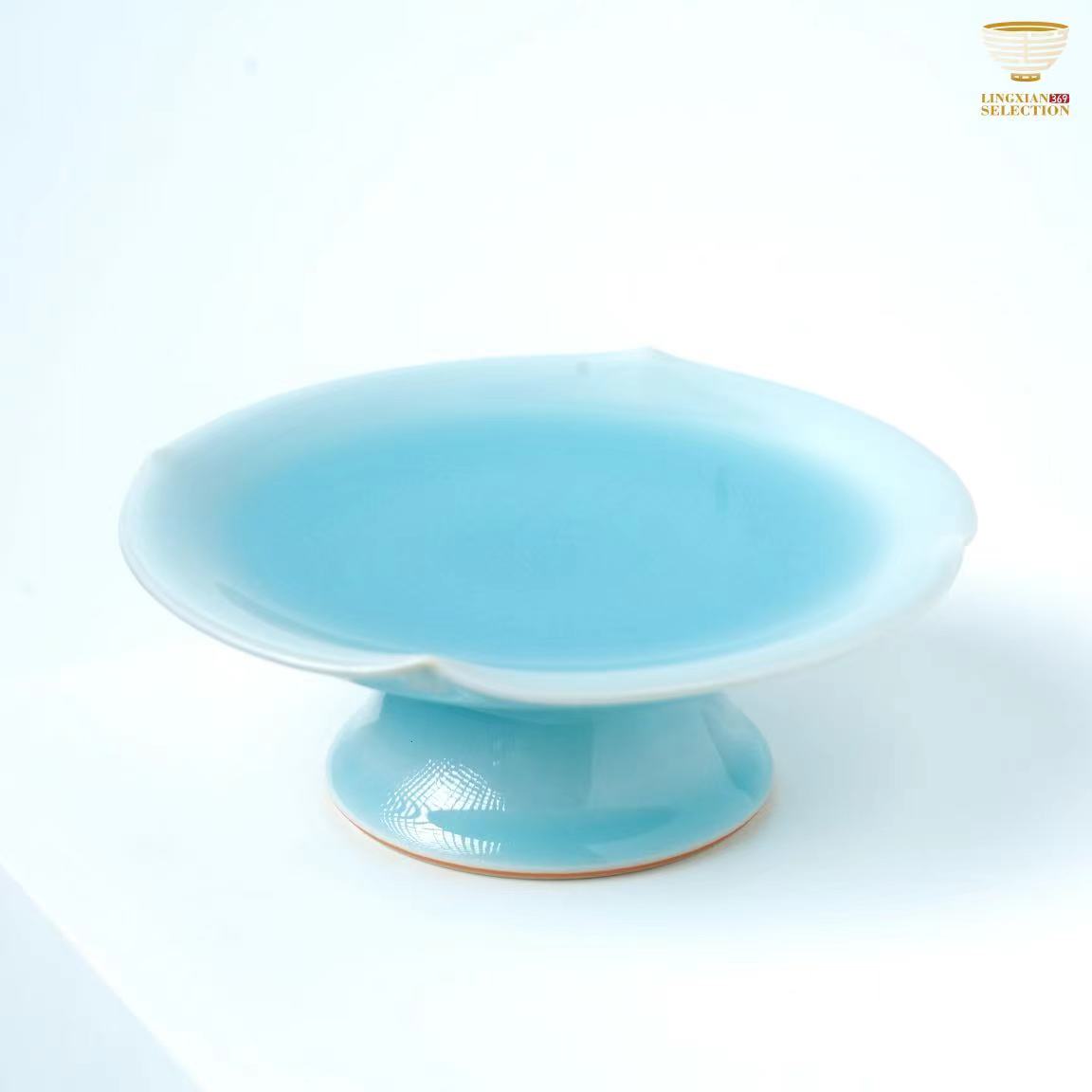 【Jin Hongyang Deep Water Plate】|High-Temperature Glaze|Elegant Display for Tea & Incense Rituals