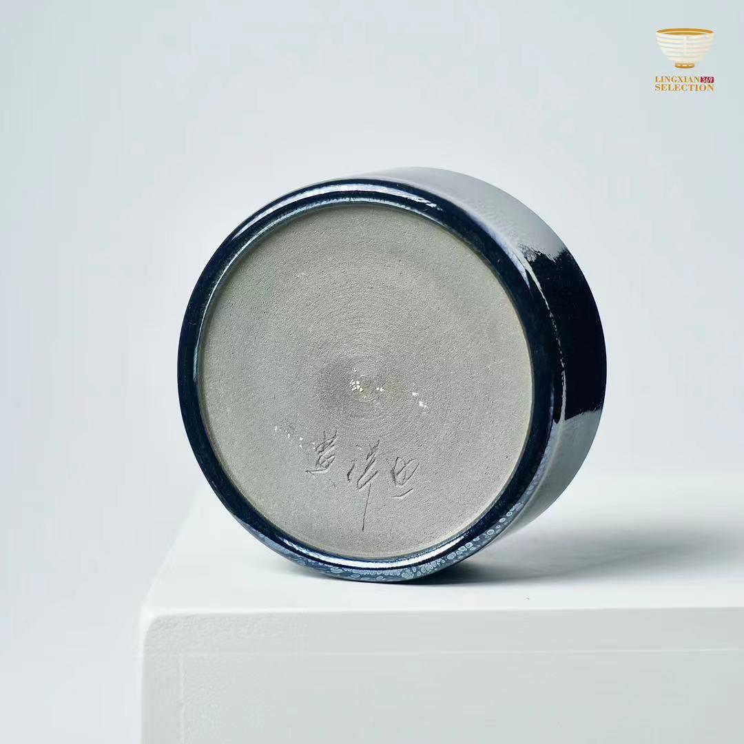 【Latent Grain Minimalist Jian Zhan Tea Cup BaiDing Animal Teacup 】Yohen Glaze with Zen Aesthetic|Handcrafted Gift for Tea Lovers