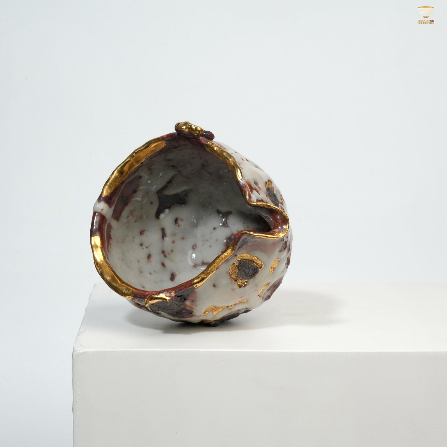 Gao Yue · Shino Ware Dunhuang Fair Cup | Handmade Ceramic Teaware | Buddha Relief Motif · Kintsugi Aesthetic · Zen Tea Pitcher