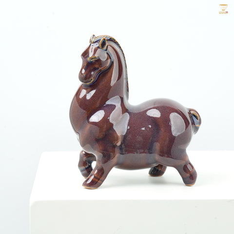 Li Kayang · Zixia Tang Horse Figurine | Handcrafted Ceramic Sculpture · Oriental Elegance · Tang Dynasty Style Decorative Art Piece