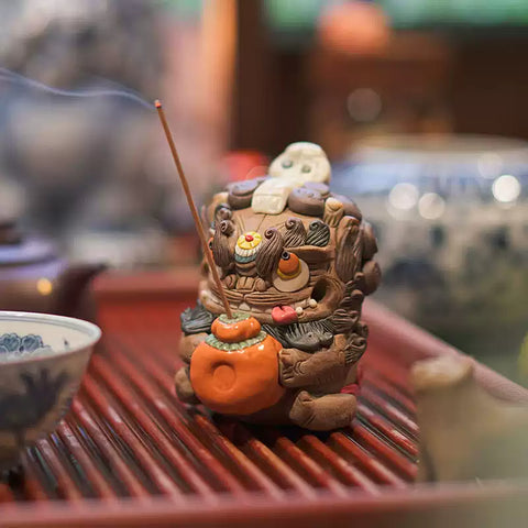 Everything Goes Well” Pixiu Incense Holder｜Kung Fu Tea Pet | Traditional Chinese Tea Culture Gift