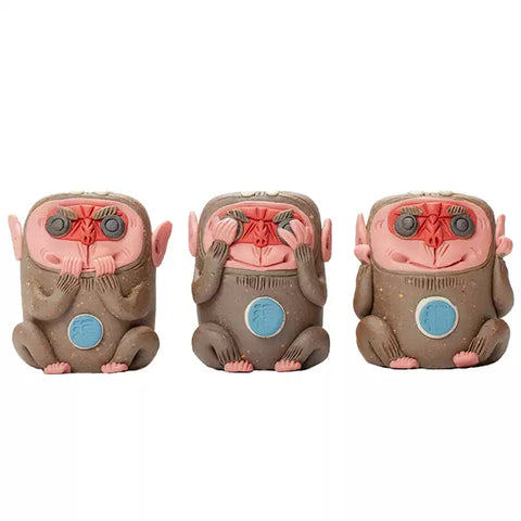 Three Wise Monkeys Lid Holder&Tea Pet – Traditional Chinese Gift