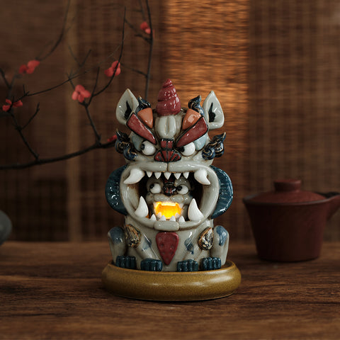 "Zhu Zhao" Backflow Incense Burner – Tea Pet & Entryway Decor for New Home | Traditional Chinese Gift