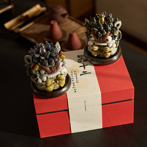 Golden Horn & Silver Horn Fortune-Attracting Pixiu Statues – Housewarming & Office Decor, Traditional Chinese Gift for New Home or Business Opening