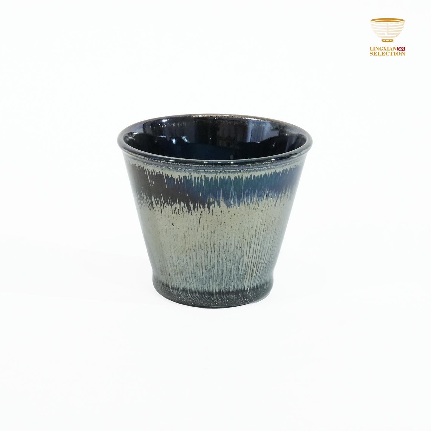 Bai Ding · Water Sprout Ice Bucket Cup | Fluid Grace · Luminous Glaze Fire · Handcrafted Jian Ware Teacup