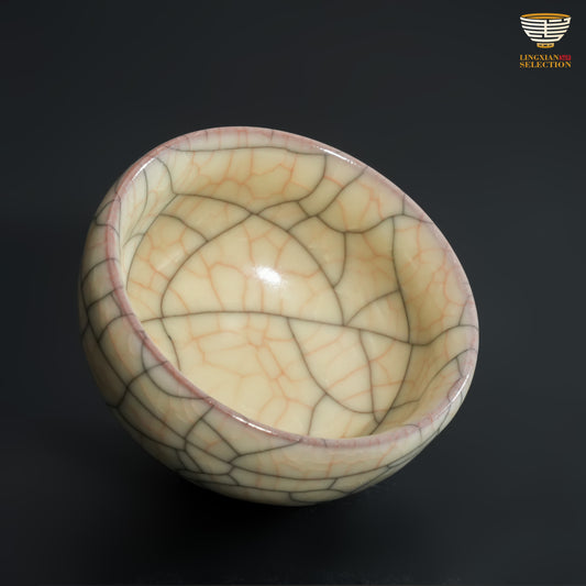 Wu Jun · Legacy Ge Kiln Tea Cup Series｜Reviving Song Dynasty Aesthetics｜Purple Rim, Iron Foot, Timeless Elegance