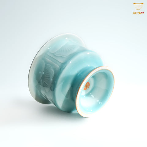Jin Hongyang · Celadon Pink Blue Carved Incense Holder｜Hand-Carved · High-Fire Craftsmanship · Elegant Aromatherapy Vessel · Refined Choice for Ritual and Display