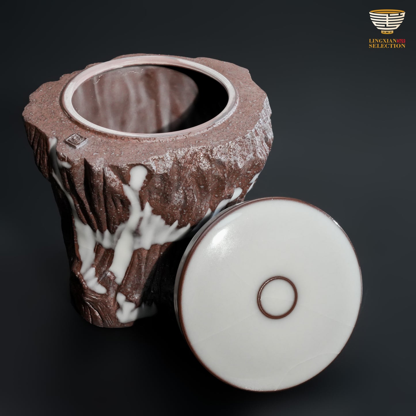 Wu Jun Celadon · “Spring from Withered Wood” Tea Caddy｜Imitating Ancient Wood Grain · Storing Tea, Preserving the Spirit of Spring