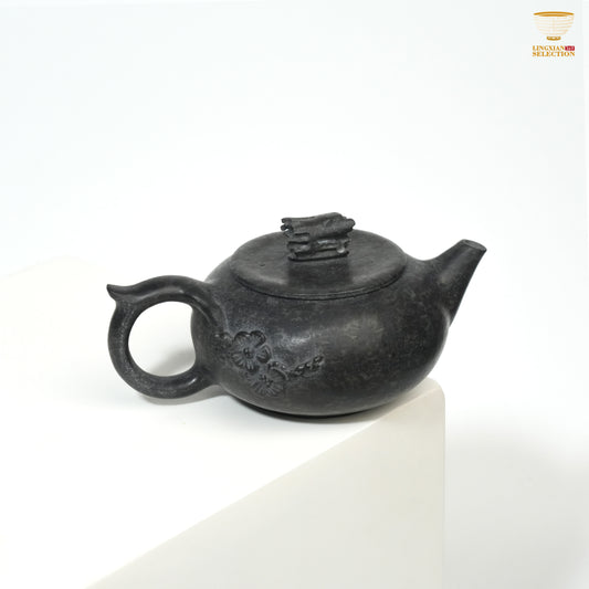 【Hunan An Hua Tillite Stone Translucent Pierced Teapot】 Glacial Rock Teapot ｜Hand-Carved Natural Stone｜Water Purification Effect｜Translucent Texture｜Oriental Tea Aesthetic