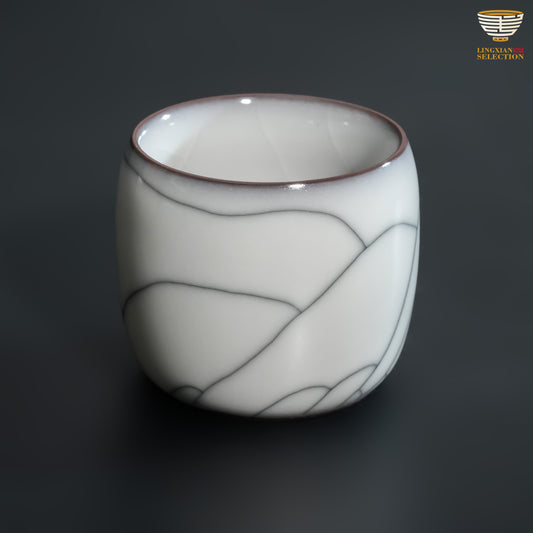 Wu Jun · Cloud & Tide Teacup｜Waves in Glaze, Earth in Form — A Vessel of Nature’s Rhythm