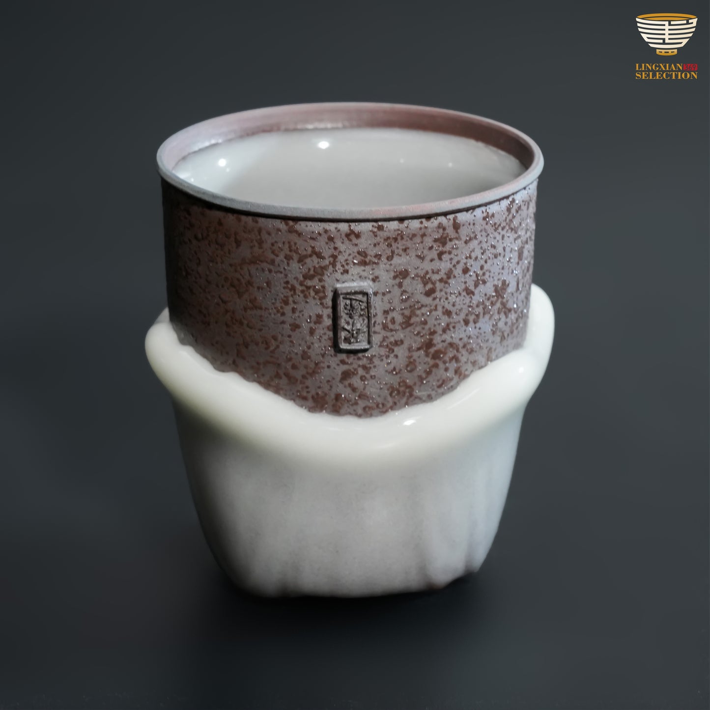 Wu Jun · Misty Mountain Midway｜Handmade Celadon Teacup｜Glaze Flow Aesthetics · Mountain-Inspired Form · Nature-Inspired Expression