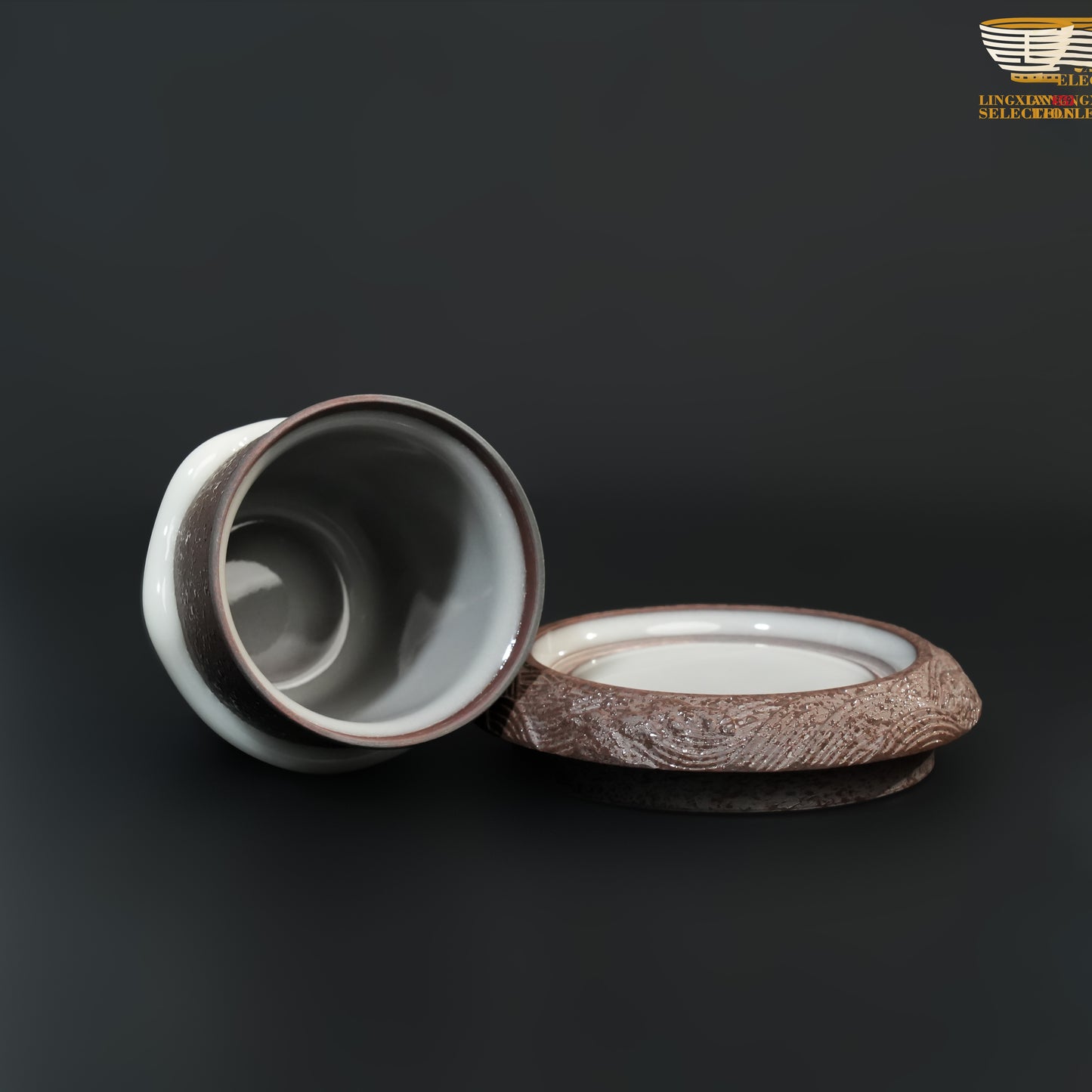 Wu Jun · Misty Mountain Midway｜Handmade Celadon Teacup｜Glaze Flow Aesthetics · Mountain-Inspired Form · Nature-Inspired Expression