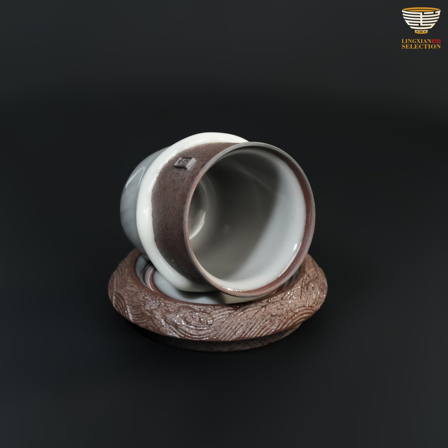 Wu Jun · Misty Mountain Midway｜Handmade Celadon Teacup｜Glaze Flow Aesthetics · Mountain-Inspired Form · Nature-Inspired Expression