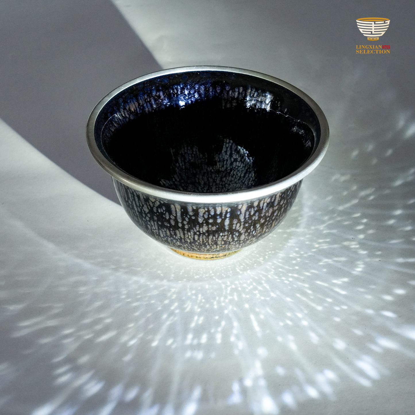 Bai Ding · Reminiscence of Jiangnan Hand-Press Cup | Iridescent Glaze · Timeless Elegance · Handcrafted Jian Ware Teacup
