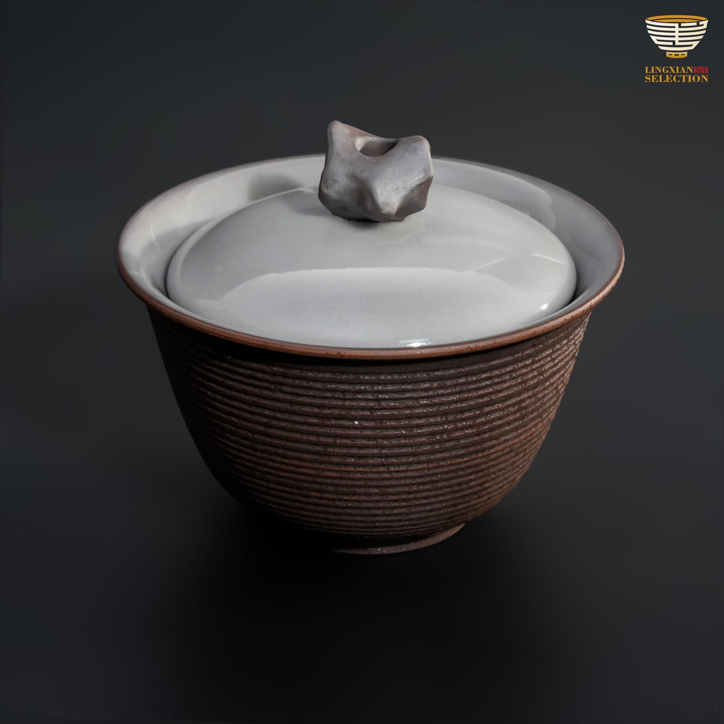 Wu Jun · “Nine Steady Points” Series Gaiwan – Stone Knob · Handcrafted Stability in Form