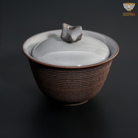 Wu Jun · “Nine Steady Points” Series Gaiwan – Stone Knob · Handcrafted Stability in Form