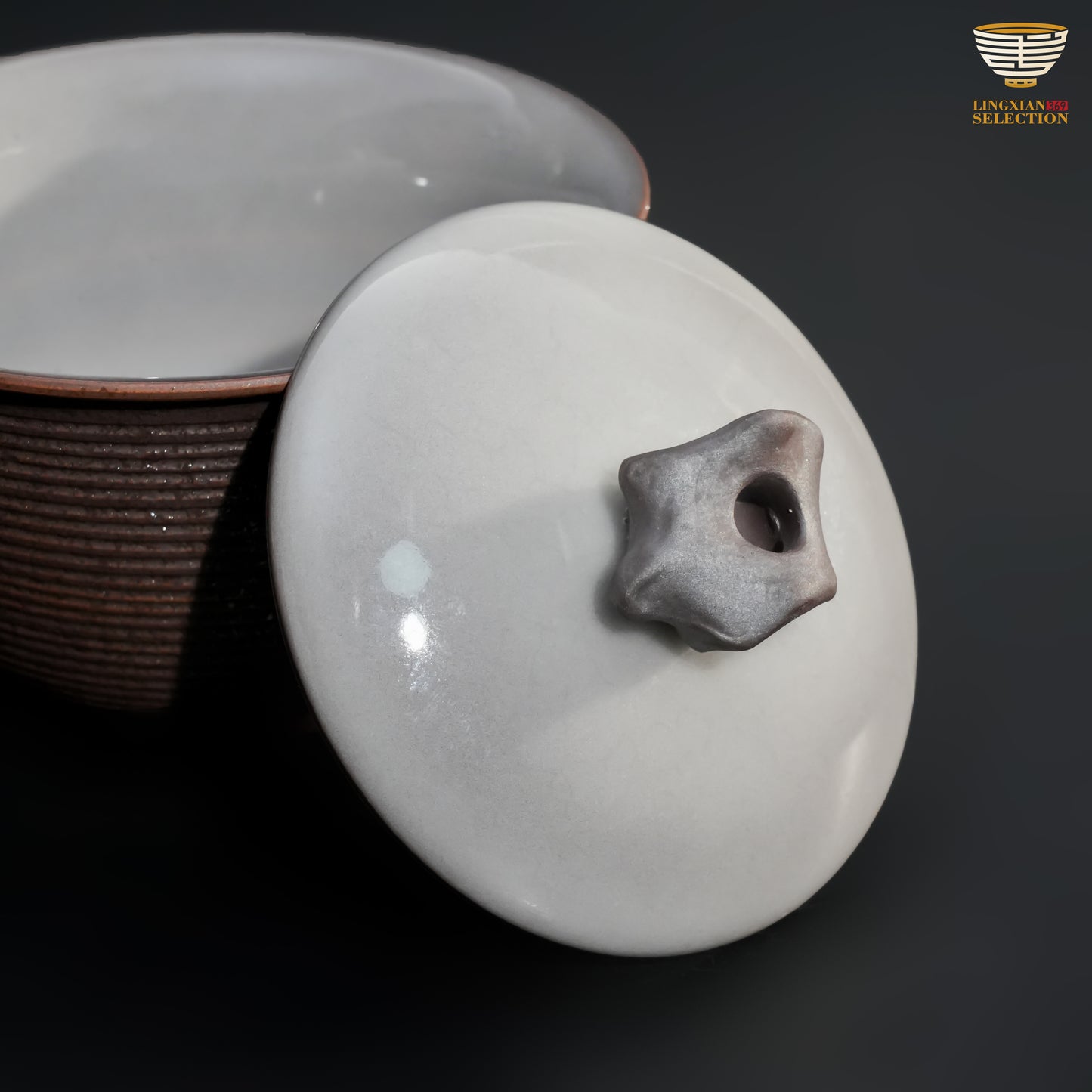 Wu Jun · “Nine Steady Points” Series Gaiwan – Stone Knob · Handcrafted Stability in Form