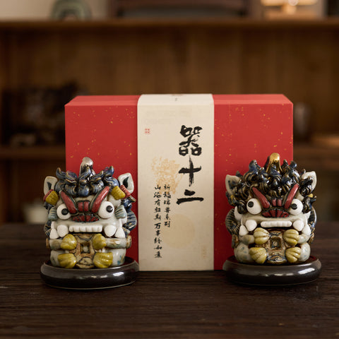 Golden Horn & Silver Horn Fortune-Attracting Pixiu Statues – Housewarming & Office Decor, Traditional Chinese Gift for New Home or Business Opening